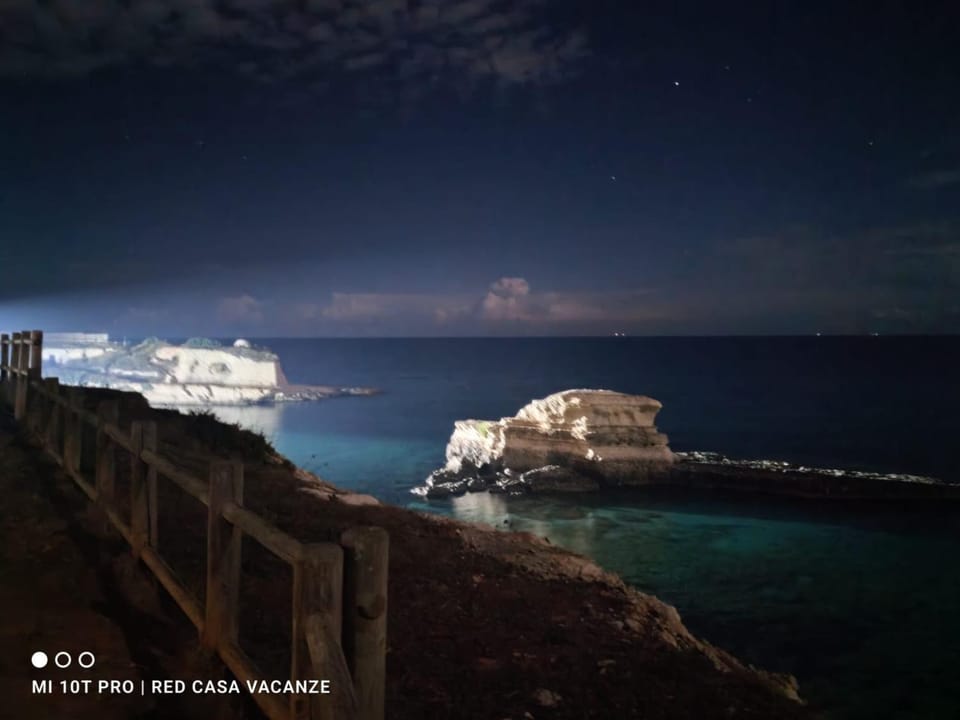 Nearby landmark, Night, Natural landscape, Landmark view, Sea view