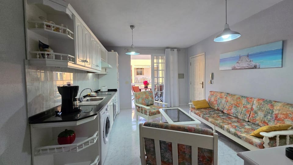 Living room, kitchen