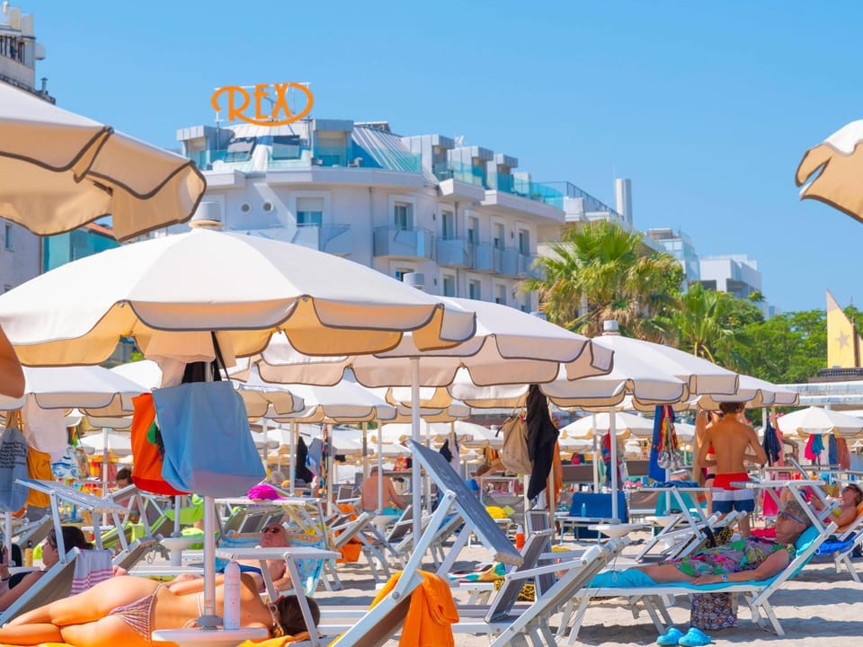 Property building, Beach, sunbed