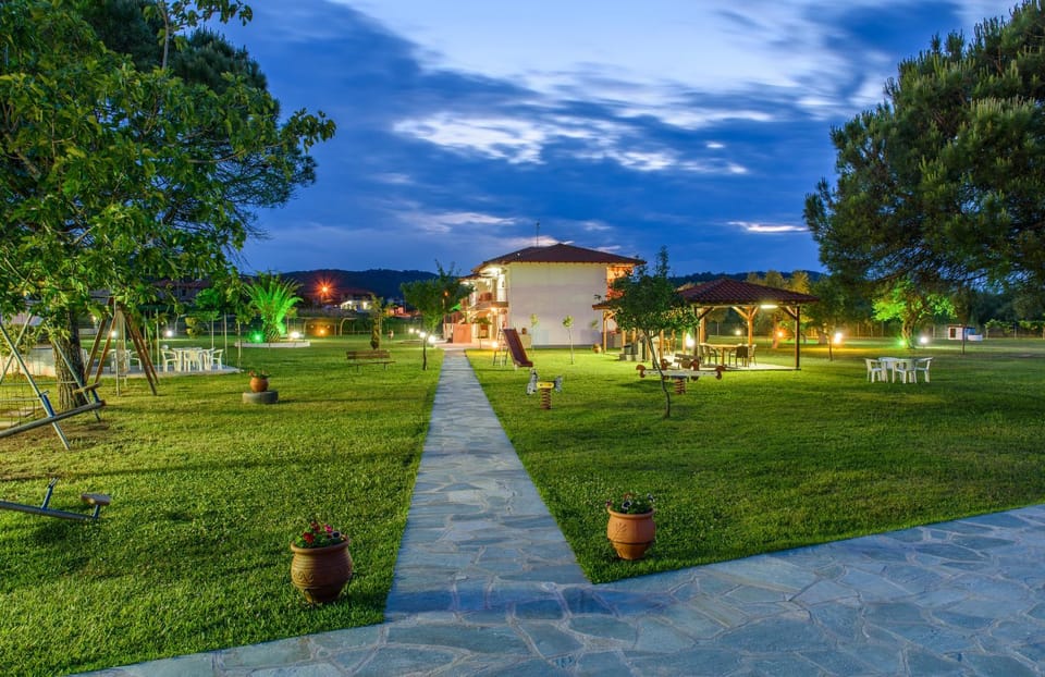 Property building, Night, Children play ground, Garden, Garden view