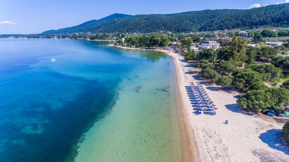 Bird's eye view, Beach, sunbed