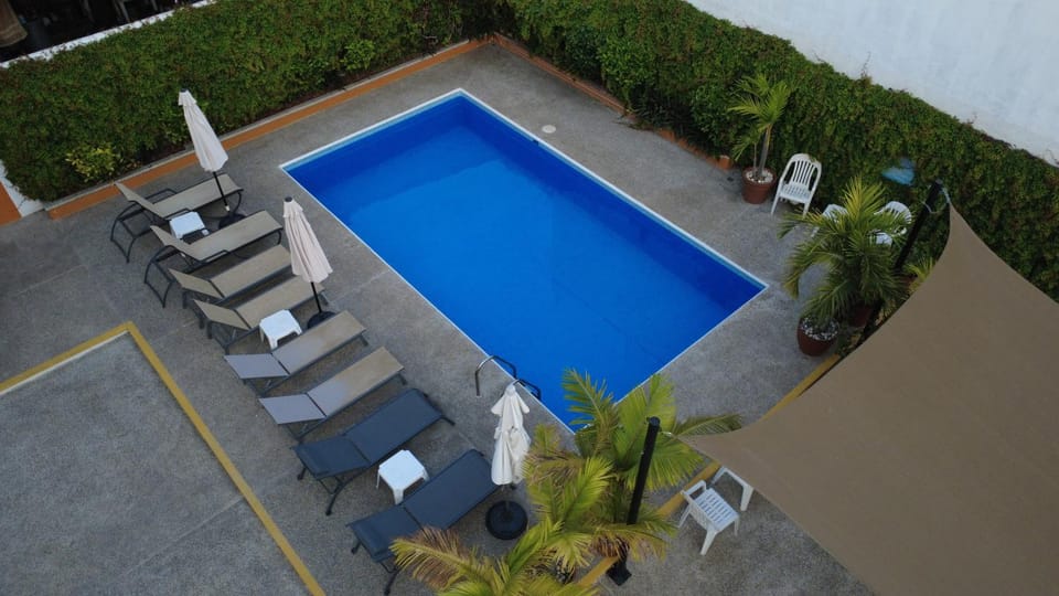 Patio, Day, Natural landscape, Pool view, Swimming pool, Inner courtyard view, sunbed