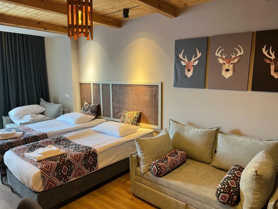 Bed, Living room, Bedroom