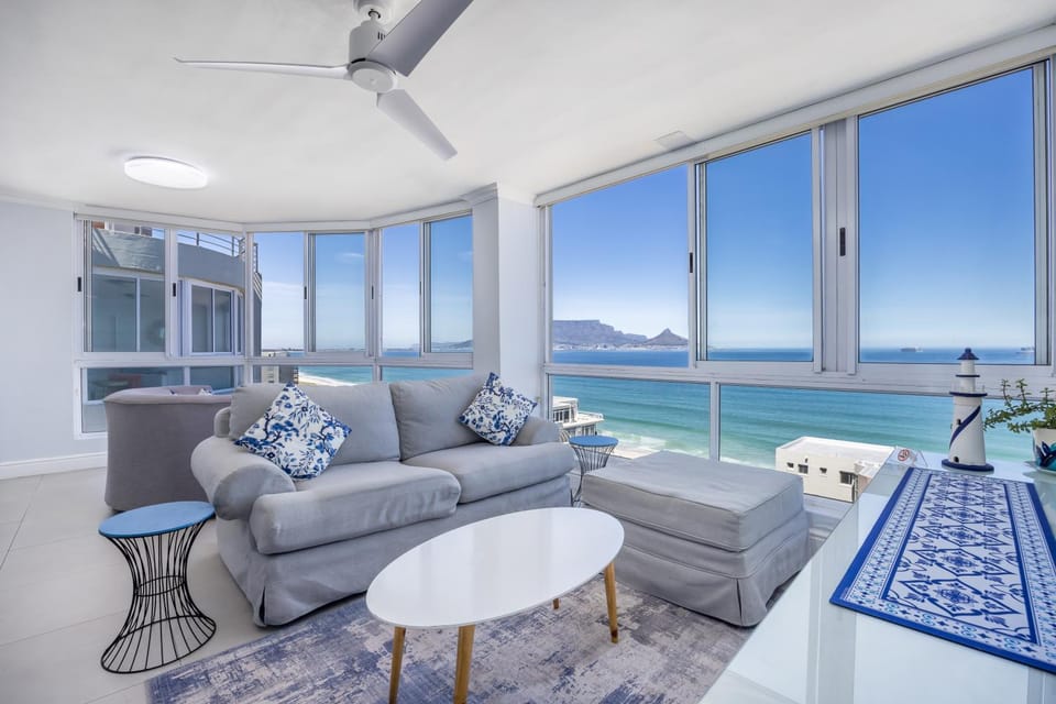View (from property/room), Living room, Seating area, Mountain view, Sea view