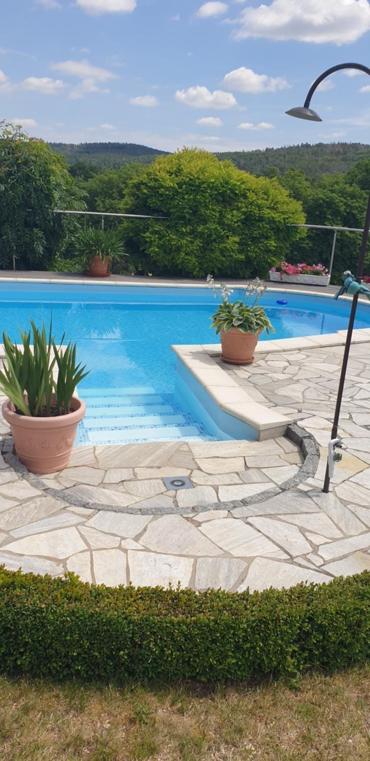 Natural landscape, Garden view, Pool view, Swimming pool