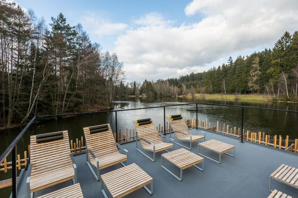 Sauna, Lake view, sunbed