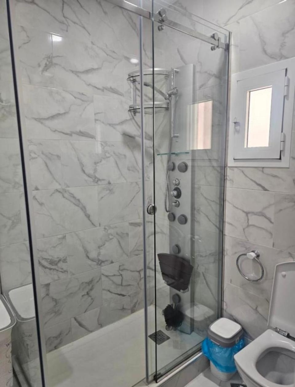 Shower, Toilet, towels