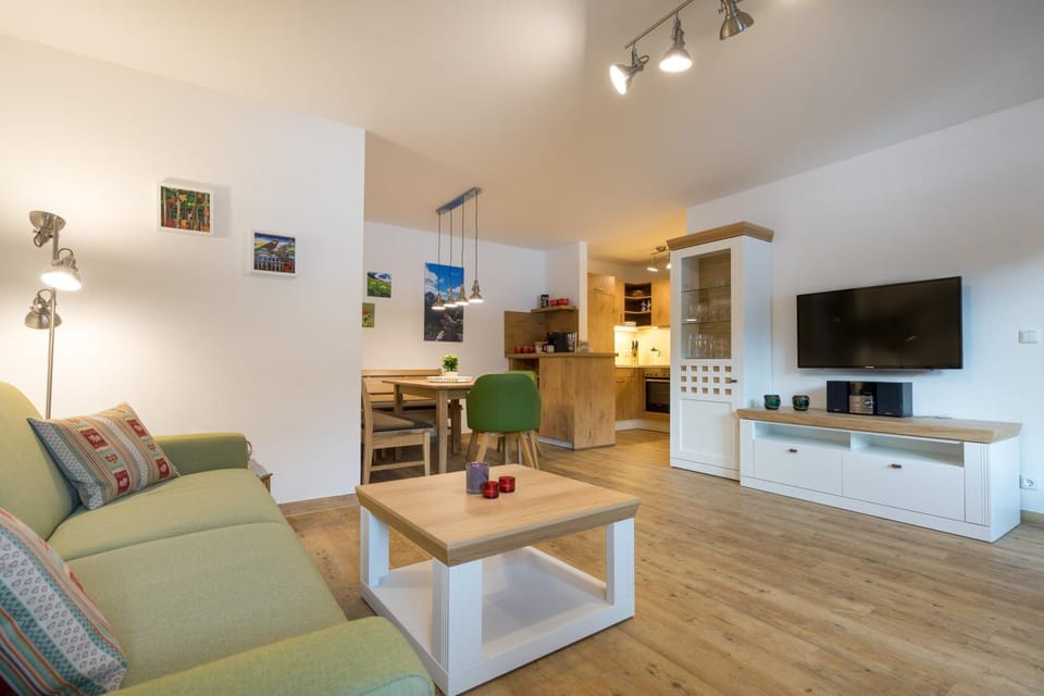 Kitchen or kitchenette, Living room, Dining area