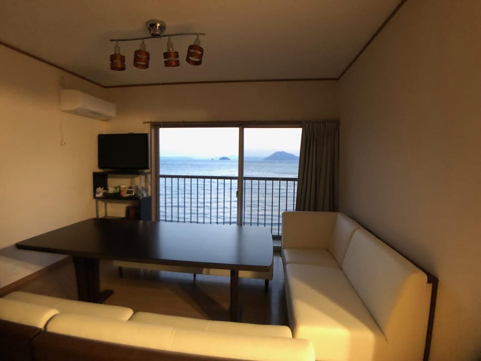 Living room, Dining area, Sea view