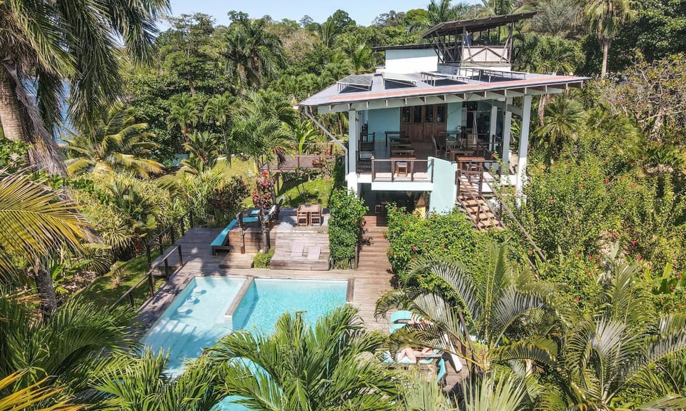 Property building, Natural landscape, Bird's eye view, Garden view, Pool view, Swimming pool