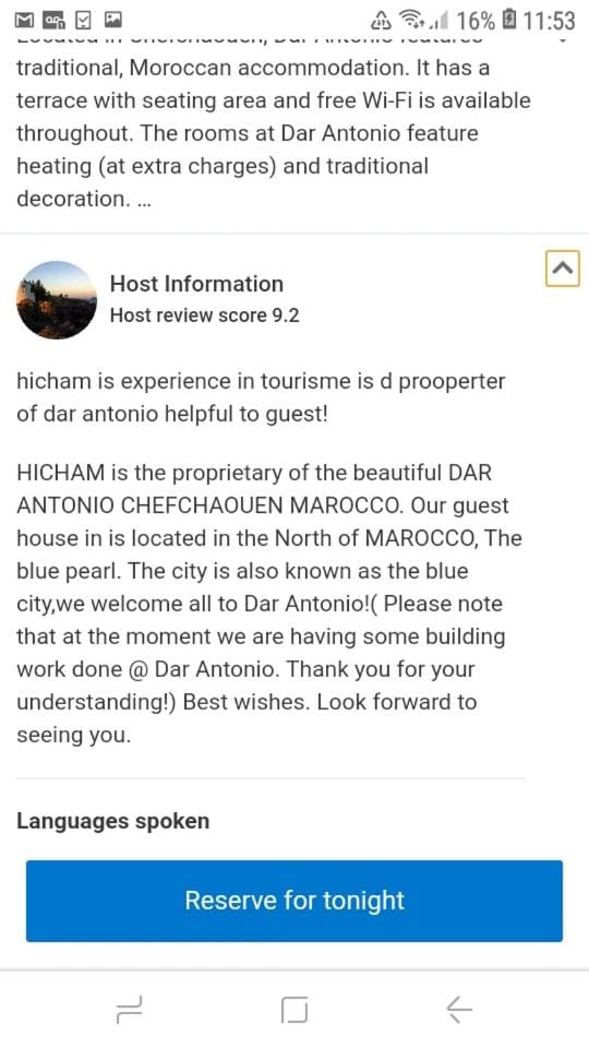Dar Antonio Bed and Breakfast in Chefchaouen