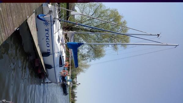 Czarter Zalew Wiślany KEJA Docked boat in Pomeranian Voivodeship