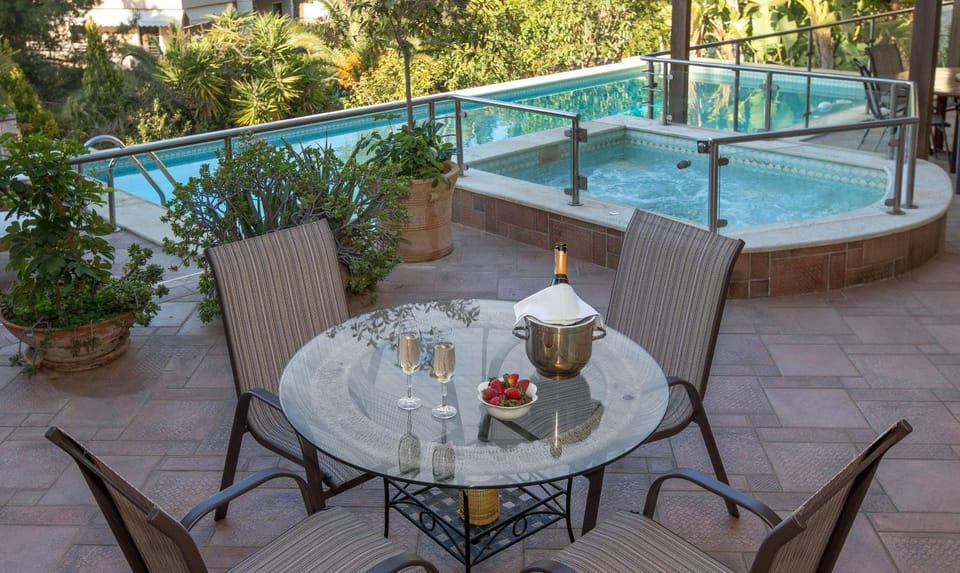 Patio, Day, Garden, View (from property/room), Balcony/Terrace, Garden view, Pool view, Swimming pool