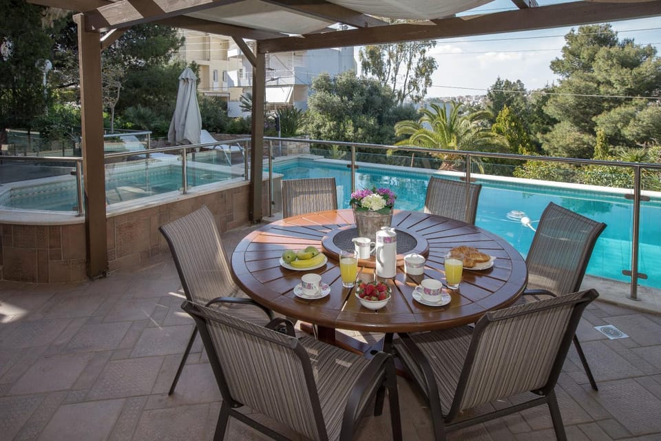 Patio, Day, View (from property/room), Balcony/Terrace, Dining area, Pool view, Swimming pool