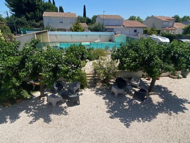 Garden, Balcony/Terrace, Pool view