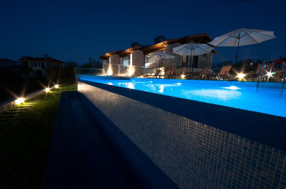 Property building, Swimming pool, Swimming pool, Sunset