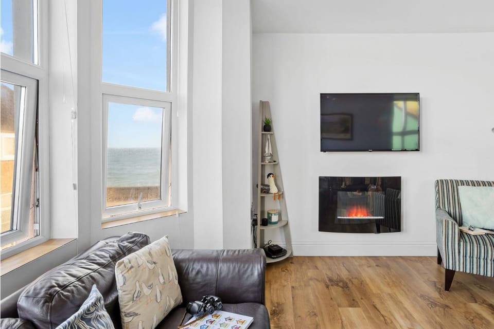 Living room, Seating area, Sea view