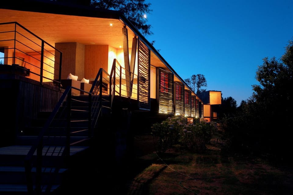 Property building, Night, Garden, View (from property/room), Balcony/Terrace, Garden view