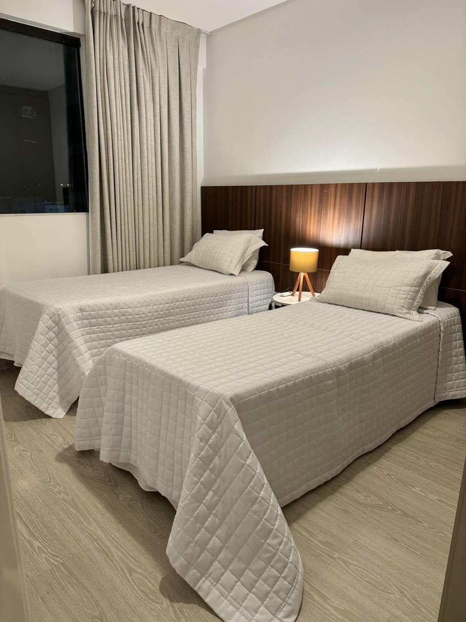 Bed, Bedroom, City view, wardrobe, air conditioner