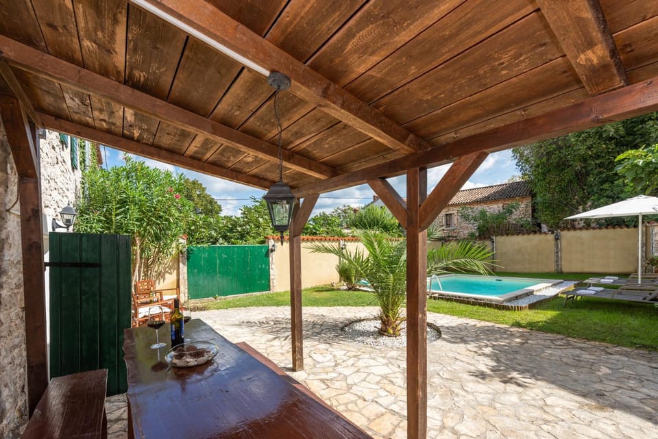 Property building, Patio, Garden, Pool view, Swimming pool