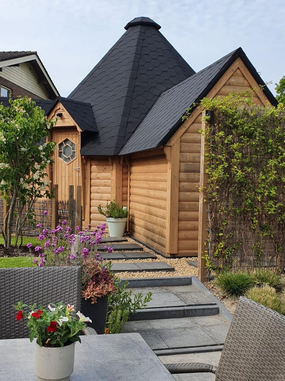 Property building, Garden view