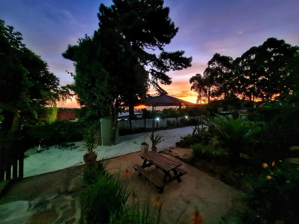 Garden view, Sunset