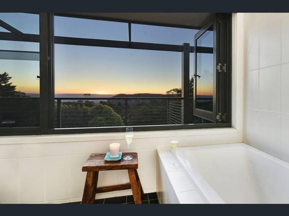 Natural landscape, Bathroom, Sunset, Bath