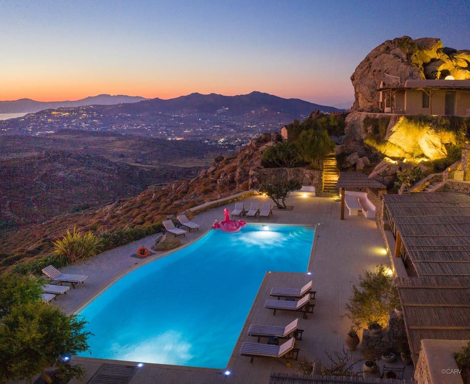 Pool view, Swimming pool, Sunset