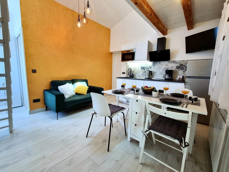 TV and multimedia, Kitchen or kitchenette, Living room, Seating area, Dining area, minibar, stove