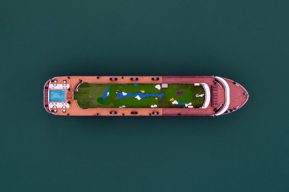 Mon Cheri Cruises Docked boat in Laos
