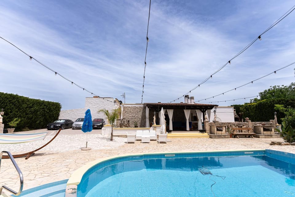 Property building, Patio, Pool view, Swimming pool