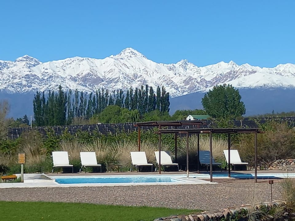 Natural landscape, Mountain view, Swimming pool, sunbed