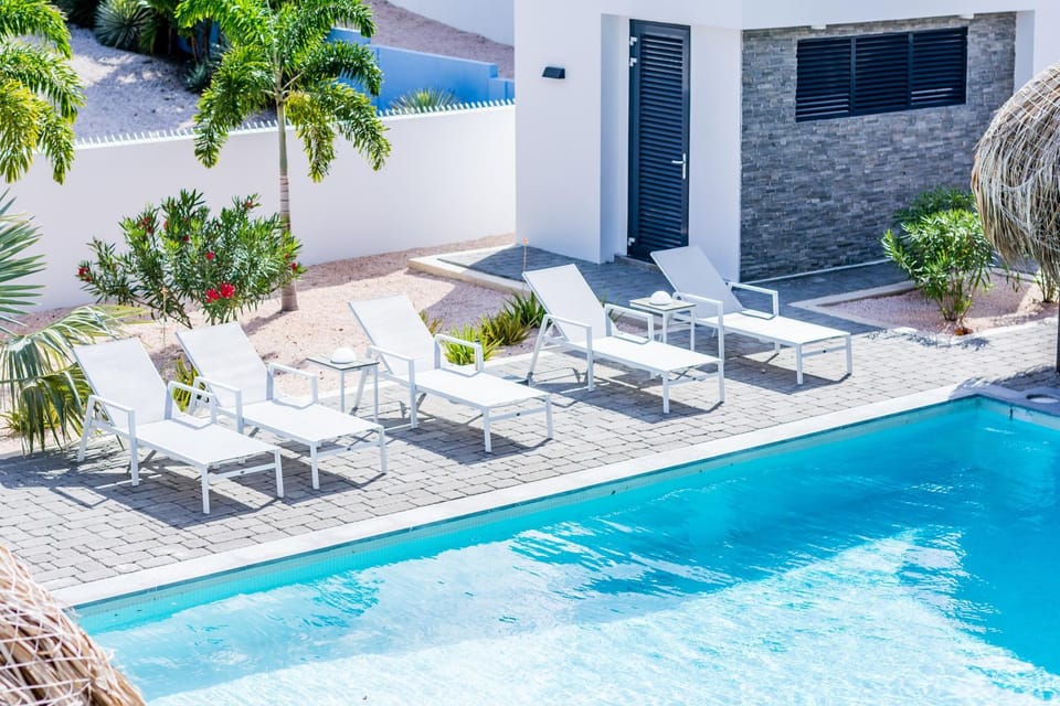 Patio, Garden, Seating area, Pool view, Swimming pool, Swimming pool