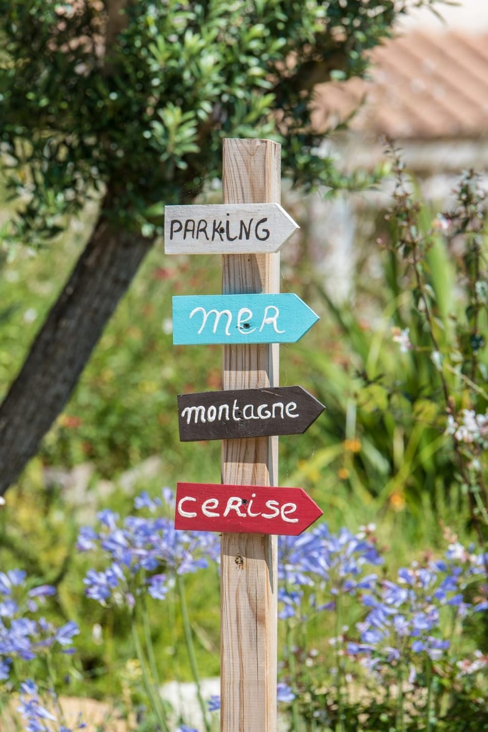 Text overlay, Garden view, Mountain view