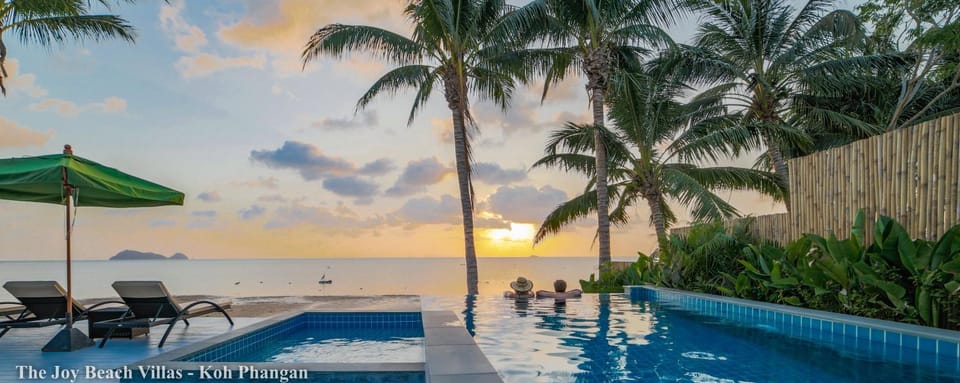 Pool view, Swimming pool, Swimming pool, Sunset