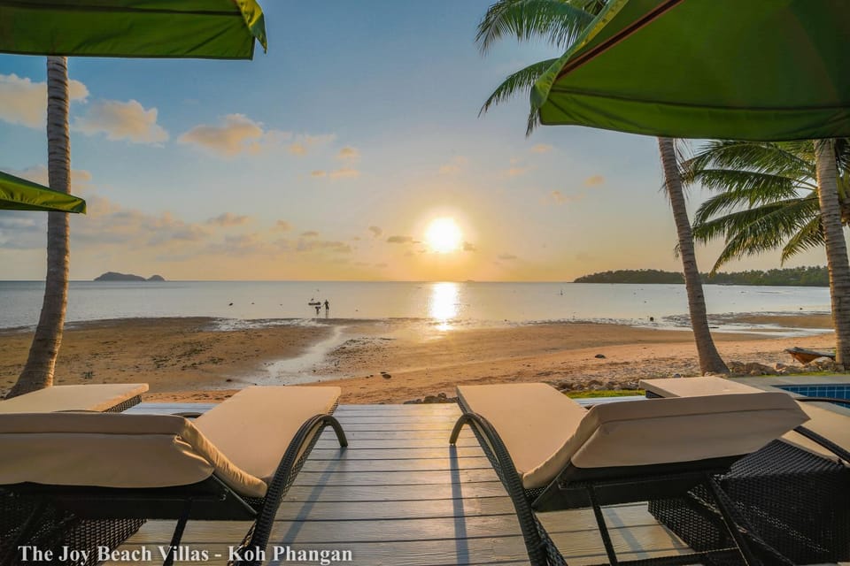 Beach, Sea view, Sunset