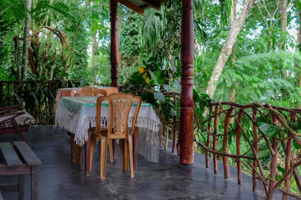 Natural landscape, View (from property/room), Balcony/Terrace, Dining area, Garden view