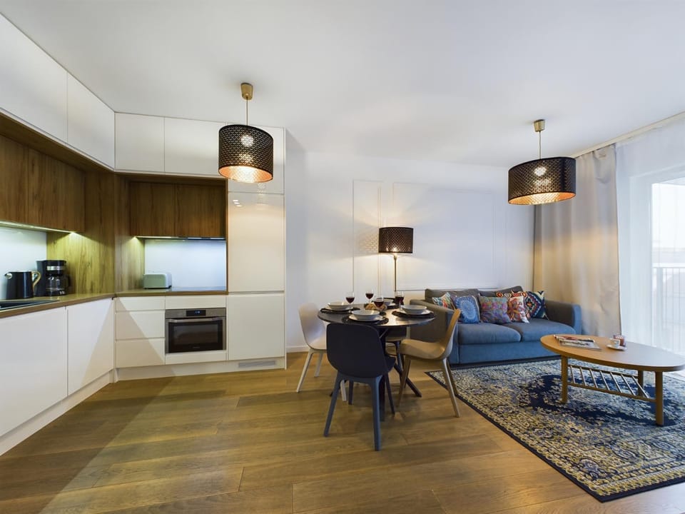 Kitchen or kitchenette, Living room, Seating area, Dining area, oven, stove