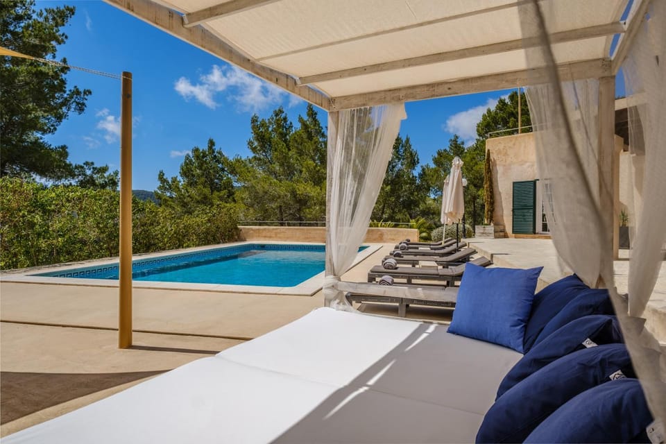 Property building, Living room, Swimming pool