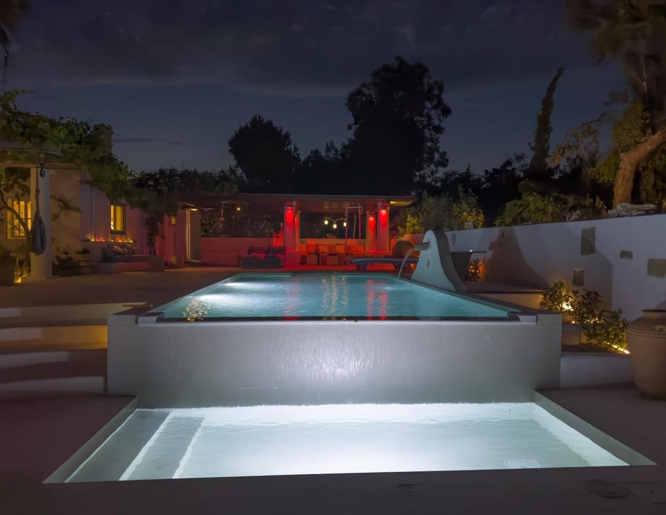 Night, Garden view, Pool view, Swimming pool