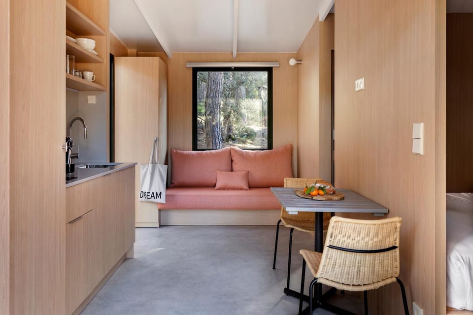 Kitchen or kitchenette, Living room, Dining area