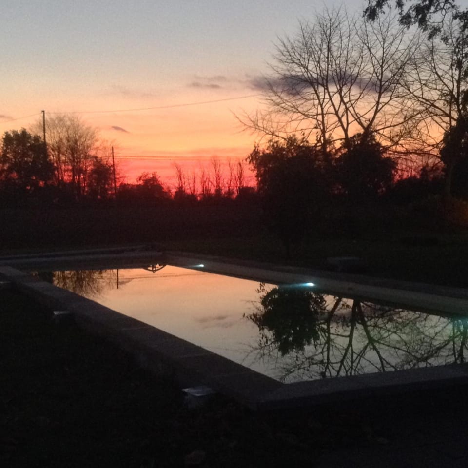 Swimming pool, Swimming pool, Sunset