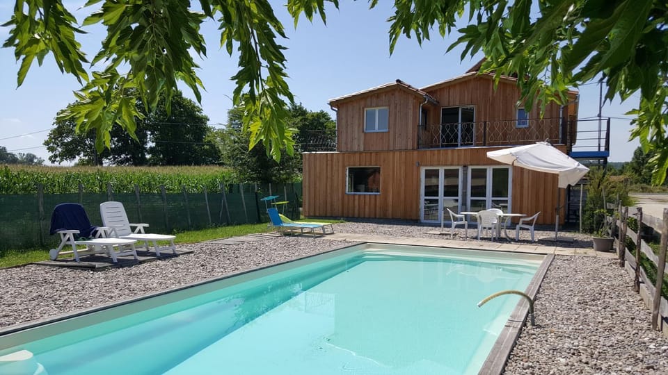 Property building, Pool view, Swimming pool