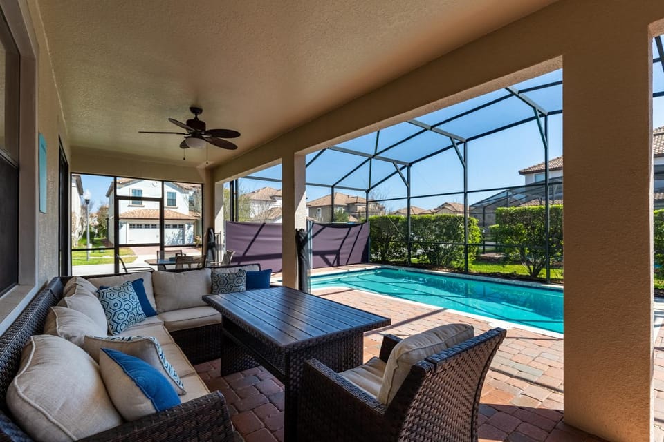Patio, Day, Pool view