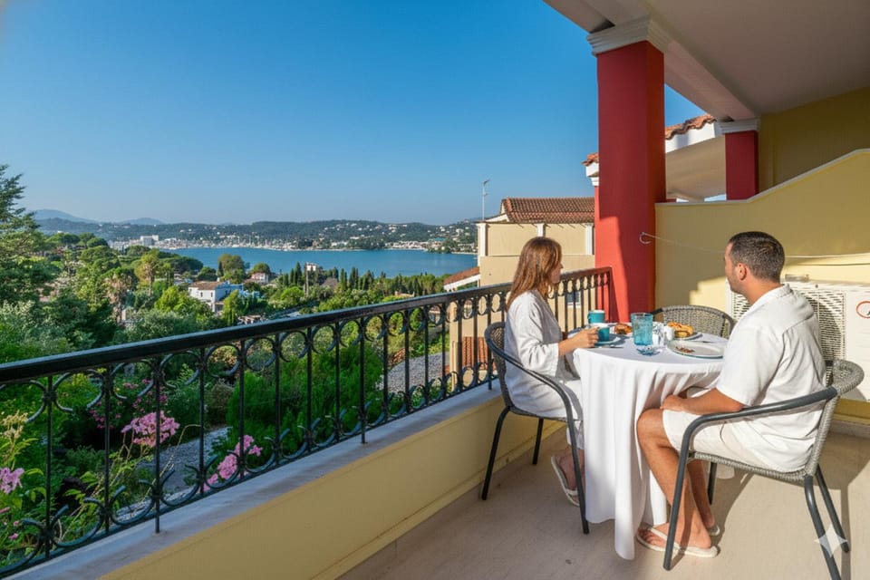 Day, People, Natural landscape, View (from property/room), Balcony/Terrace, Mountain view, Sea view, group of guests