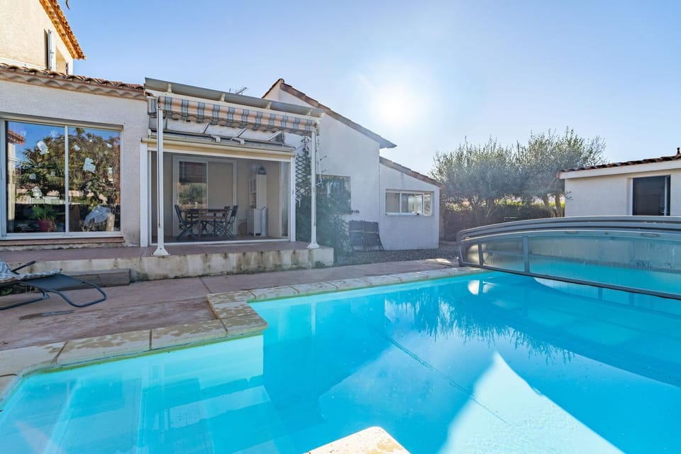 Property building, Living room, Swimming pool