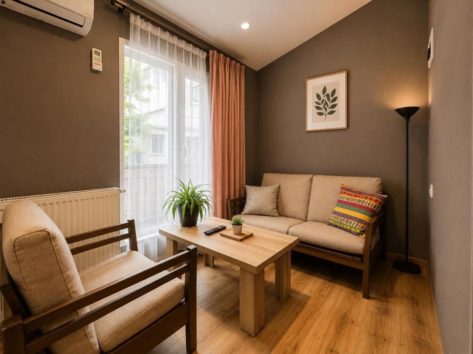 Living room, Seating area, air conditioner