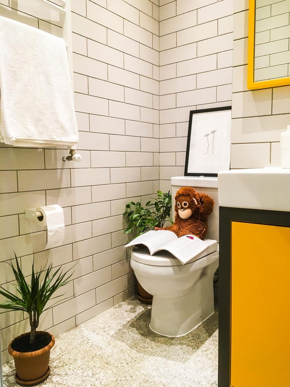 Toilet, Night, Winter, Bathroom, On site
