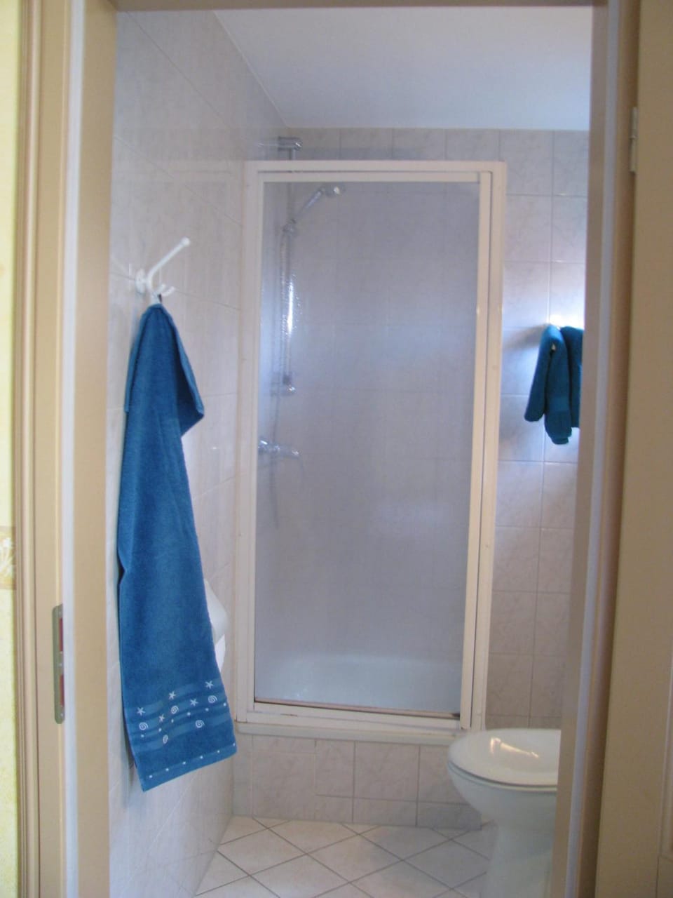 Shower, Toilet, heating, internet, towels