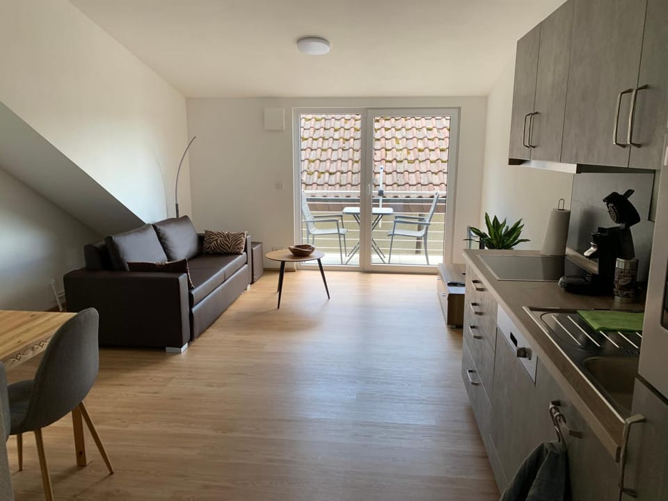 Kitchen or kitchenette, Living room, Dining area